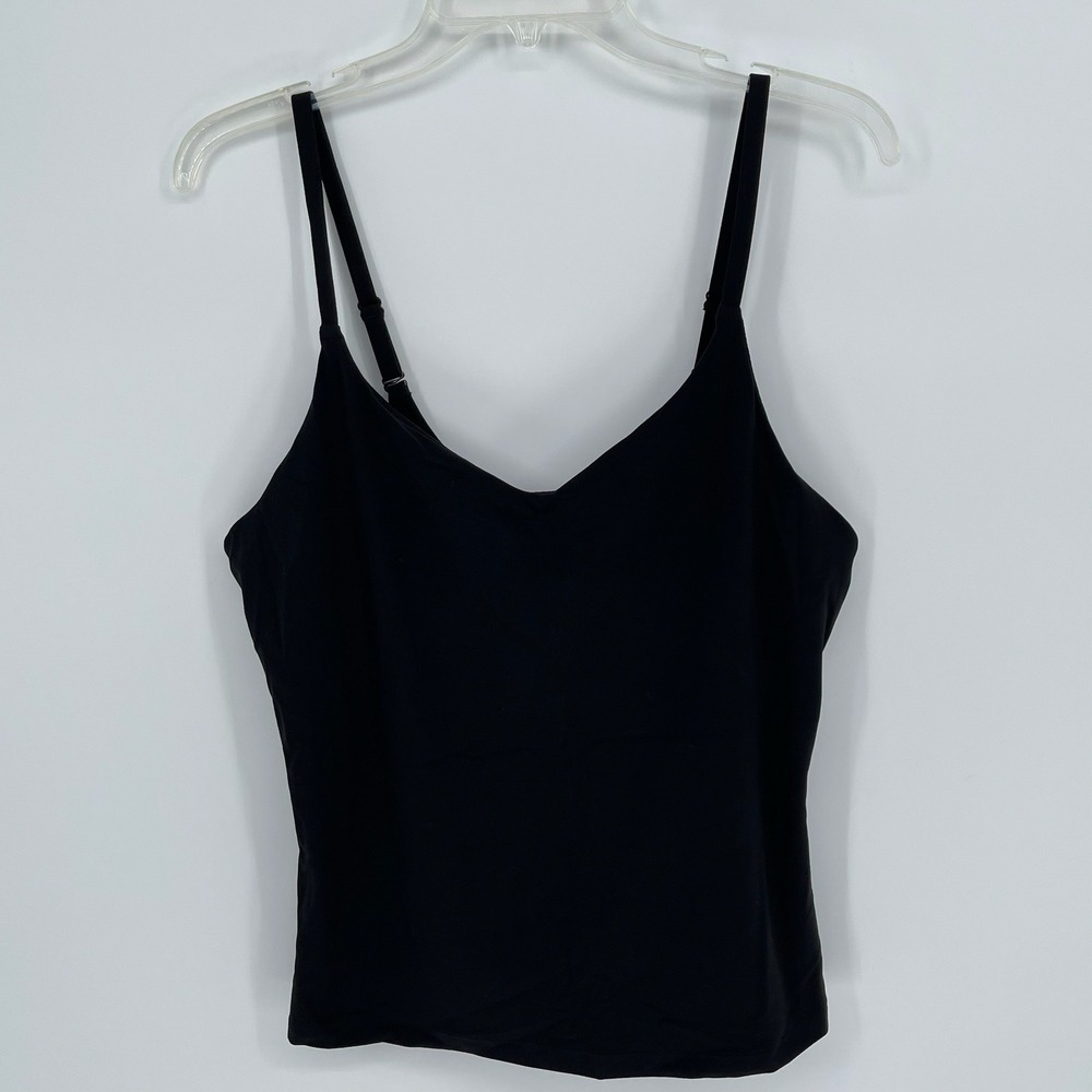 Athleta Women's Black V-Neck Adjustable Strap Camisole Tank Top Size XL